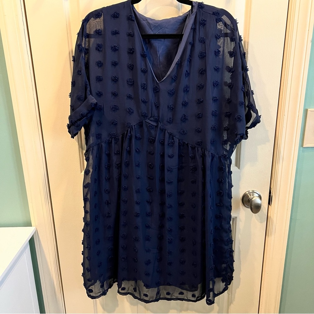 V-neck bubble dress